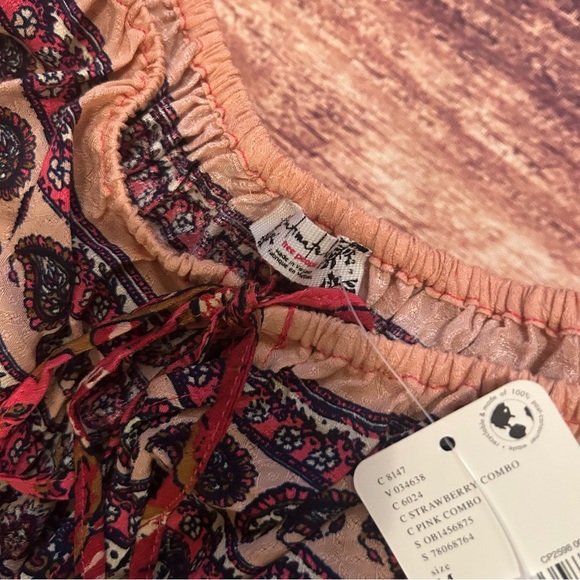 Women’s Free People  Bali Mariposa Dress, Strawberry Combo, Medium - Picture 4 of 8